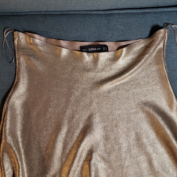 Zara Metallic Knit Mini - Picture 6 of 8